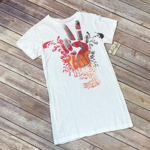 Cruel Girl Peace Love Sz S Baby Tee NWT